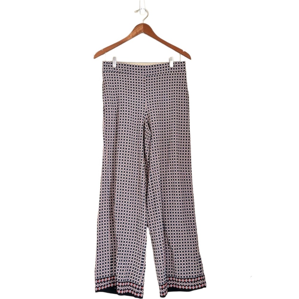 ❤️5/$25 Max Studio Geo Mosaic Print Wide Leg Pants Brown Size Medium Boho Fall
